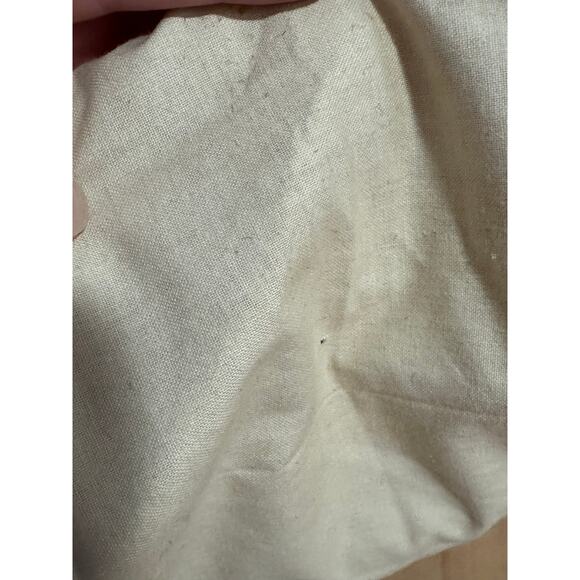 Antique Mid-Century Handmade Floral Hooked Wool Work on Burlap Tote Bag - Picture 15 of 15